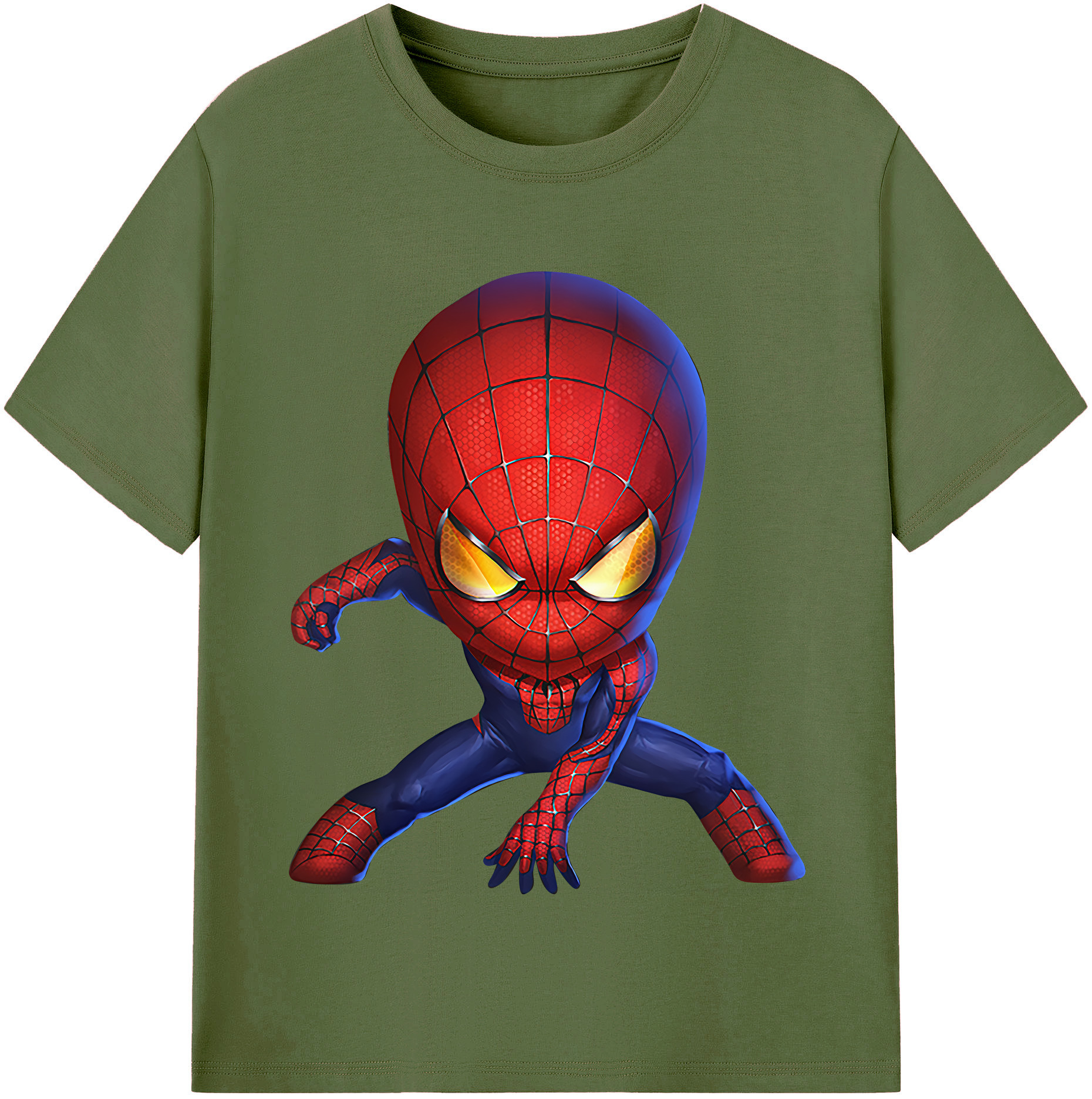 （画像用） Spider Man スパイダーマン 綿100％半袖Tシャツ（フロントプリント）